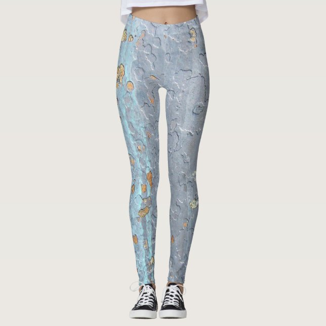 gold flecks on faded paint leggings (Front)