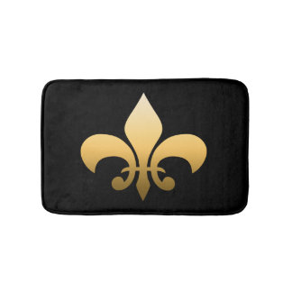 Gold Fleur de Lis Bath Mat
