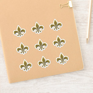 Gold Fleur de Lis Elegant French Sticker