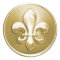 Gold Fleur de Lis Envelope Seal Embossed Look