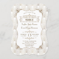 Gold Fleur-de-lis Great Gatsby 20s Style Wedding