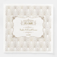 Gold Fleur-de-lis Great Gatsby 20s Style Wedding