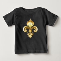 Gold Fleur de Lis on Blue