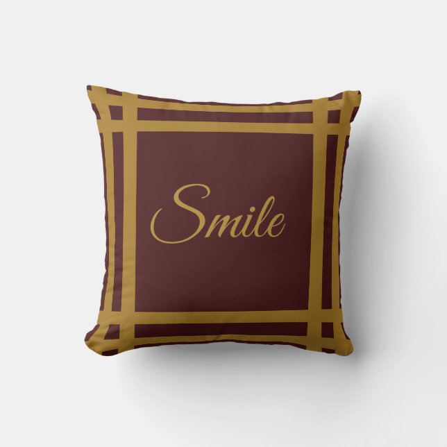 Gold Fleur-de-lis Personalised Reversible Cushion (Front)
