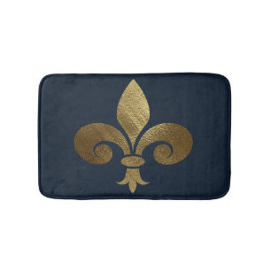 Gold Fleur de Lis Royal Bath Mat