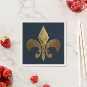 Gold Fleur de Lis Royal Napkin