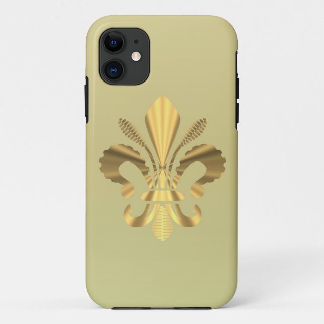 Gold fleur de lys Case-Mate iPhone case (Back)