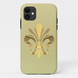 Gold fleur de lys iPhone 11 case