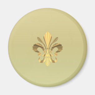 Gold fleur de lys magnet
