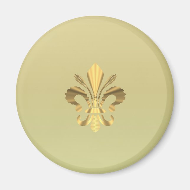 Gold fleur de lys magnet (Front)