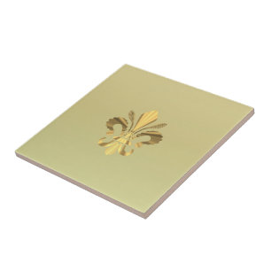 Gold fleur de lys tile