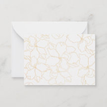 gold floral abstract line graphic on white