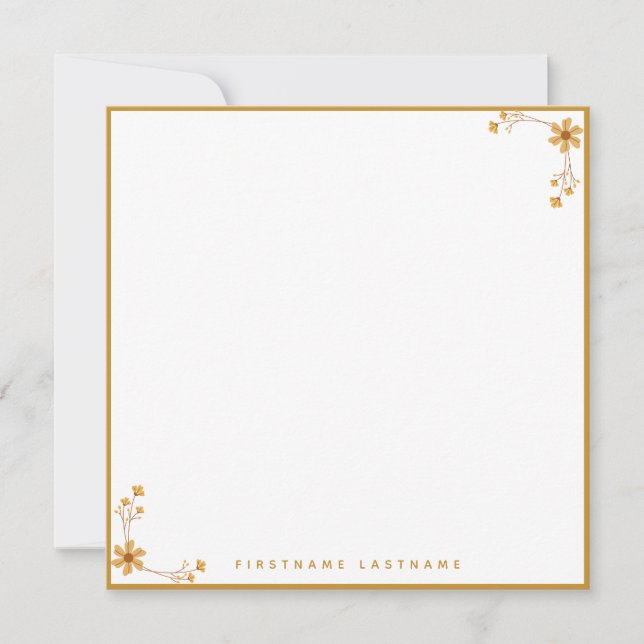 Gold Floral Border Card (Front)
