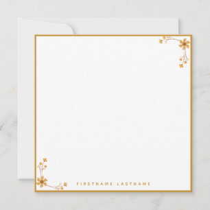 Gold Floral Border Card