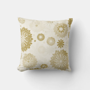 Gold Floral Cushion