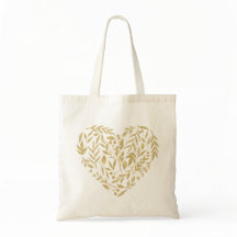 Gold Floral Heart Love Wedding Bridesmaids Fun