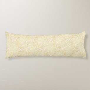 Gold floral leaves pattern body cushion