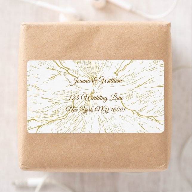 Gold Floral Line Art Botanical Wedding (Insitu)