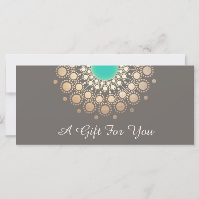 Gold  Floral Mandala Gift Certificate (Front)