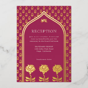 Gold Floral Marigold Indian Wedding Reception
