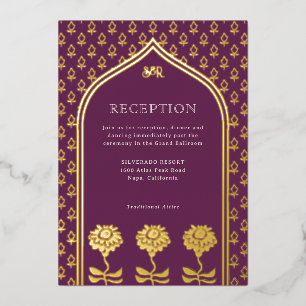 Gold Floral Marigold Indian Wedding Reception