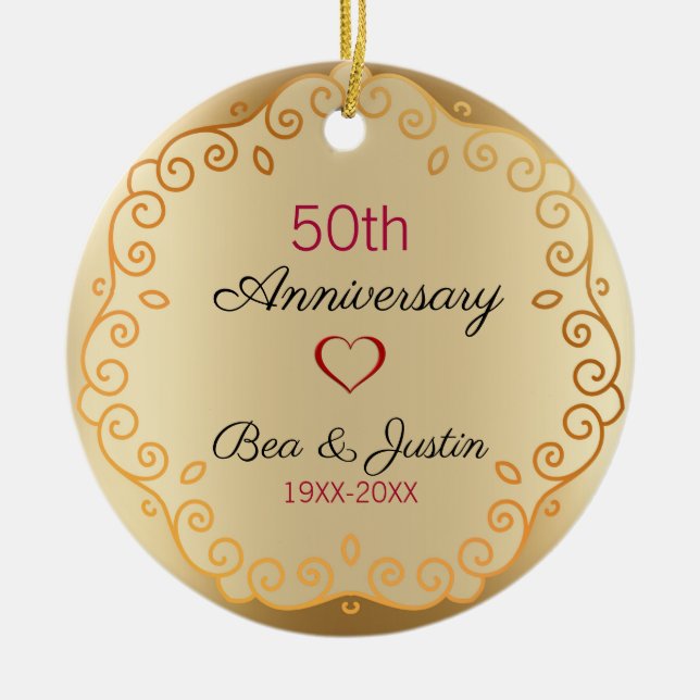 Gold Floral Ornament (Front)