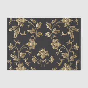 Gold floral pattern,art nouveau,vintage,chic,paris tissue paper
