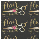 Gold floral Scissors Hairstylist Hair Salon