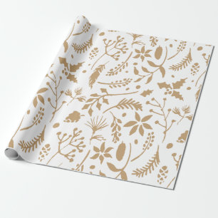 Gold Floral Wrapping Paper