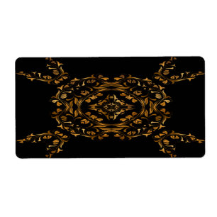 Gold flourish abstract design