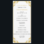 Gold Flourish Wedding Program<br><div class="desc">Modern and elegant design printed Gold Flourish Wedding Programs that can be customised with your text. Check out the Graphic Art Design store for other products that match this design!</div>
