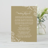 Gold Flourish Wedding Rehearsal