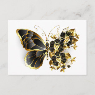 Gold Flower Butterfly with Black Orchid Advice Card