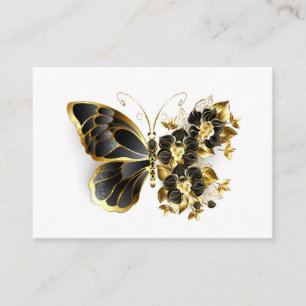 Gold Flower Butterfly with Black Orchid Advice Card