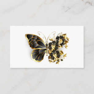 Gold Flower Butterfly with Black Orchid Advice Card