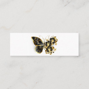 Gold Flower Butterfly with Black Orchid Calling Card