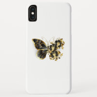 Gold Flower Butterfly with Black Orchid
