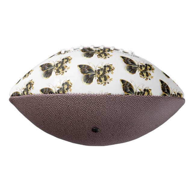 Gold Flower Butterfly with Black Orchid Football (Rotated 270)