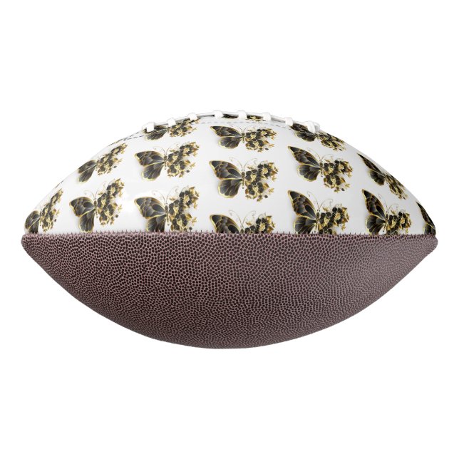 Gold Flower Butterfly with Black Orchid Football (Rotated 270)