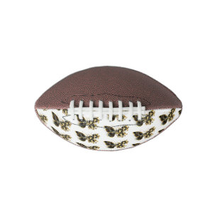Gold Flower Butterfly with Black Orchid Football