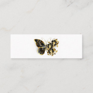 Gold Flower Butterfly with Black Orchid Loyalty Card