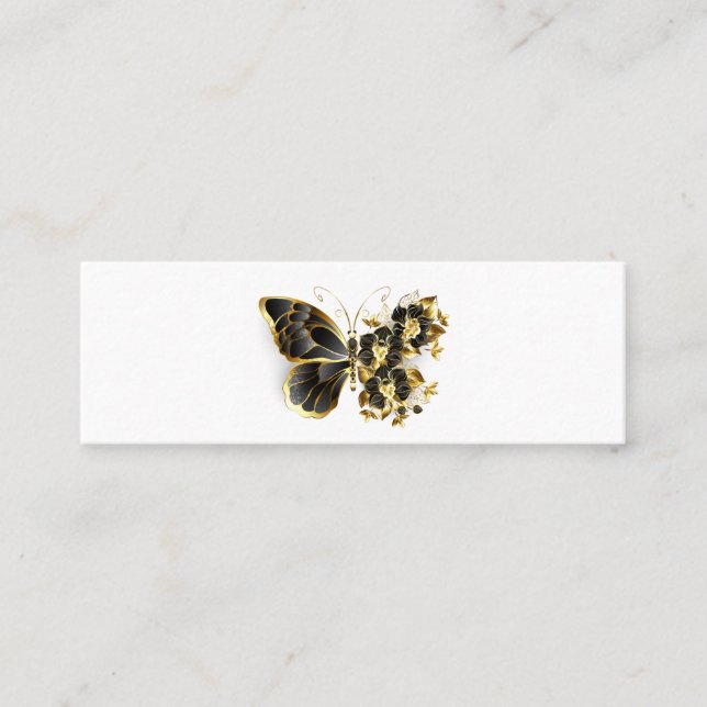 Gold Flower Butterfly with Black Orchid Loyalty Card (Front)