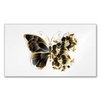 Gold Flower Butterfly with Black Orchid