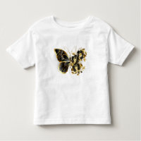 Gold Flower Butterfly with Black Orchid