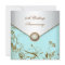 Gold Flower Pearl Teal 50th Wedding Anniversary