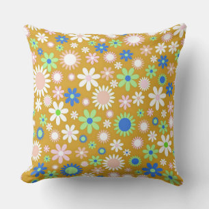 Gold Flower Power Cushion