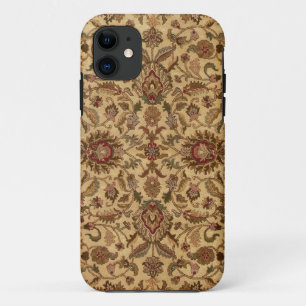Gold Flowers Arabesque oriental tapastery iPhone 11 Case