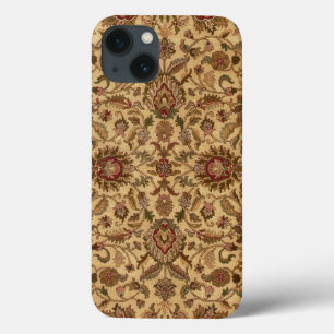 Gold Flowers Arabesque oriental tapastery iPhone 13 Case