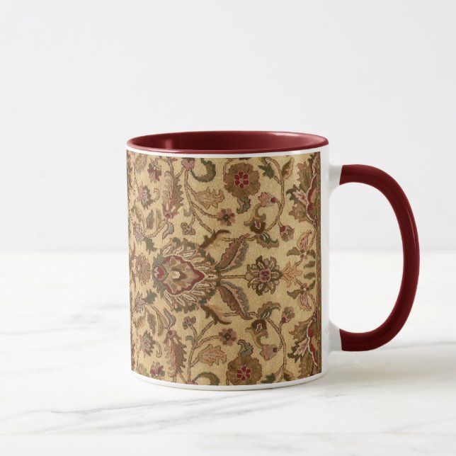 Gold Flowers Arabesque oriental tapastery Mug (Right)