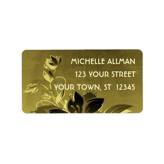 Gold Flowers Label (Front)
